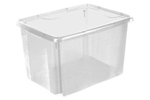 Stacking Storage Box 30L Transparent 44 x 34 x 27 cm