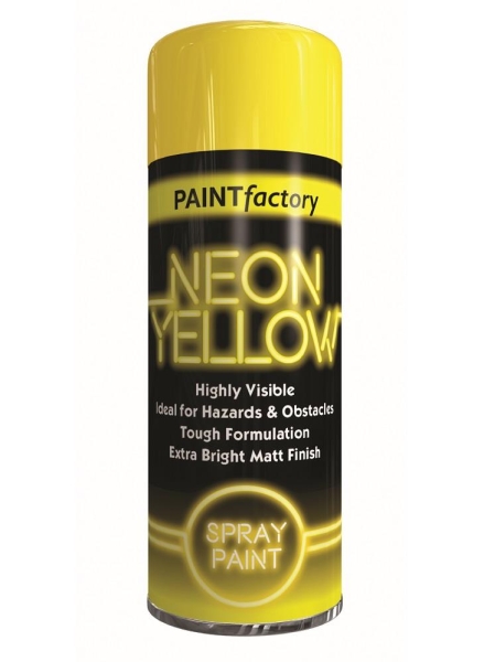 PF Spray Paint Neon Yellow 200ml Aerosol