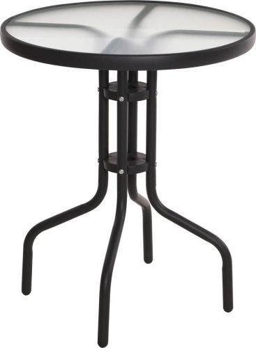 TABLE GLASS DIA 60CM BLACK