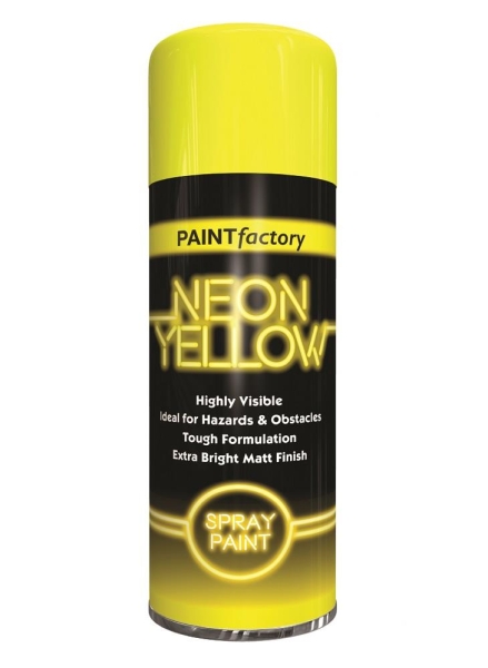 PF Spray Paint Neon Yellow 400ml Aerosol