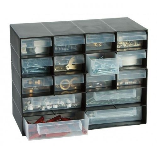 Plastic 16 Multi Drawer Storage Cabinet Organiser For Home Garage DIY Hobby Craft
