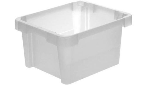 Stacking Storage Box 22L Transparent 43 x 35 x 23 cm