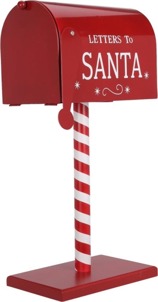 Mailbox Decoration Christmas Red 50cm Letters to Santa Indoor Outdoor Use Decor