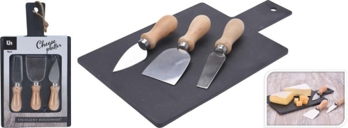 CHEESE SET 4PCS SLATE