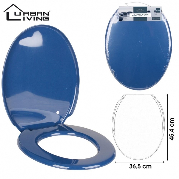 Dark Blue Toilet Seat Plastic45x36cm strong - Rajani Bristol