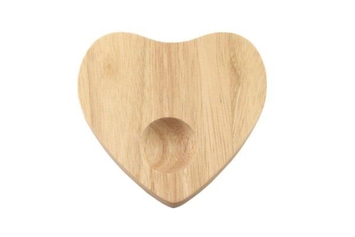 Heart Shaped Wooden Egg Holder Compact 11.5cm x 12cm Kitchen Decor