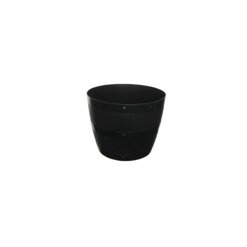 Whitefurze Black Barrel Planter 50cm