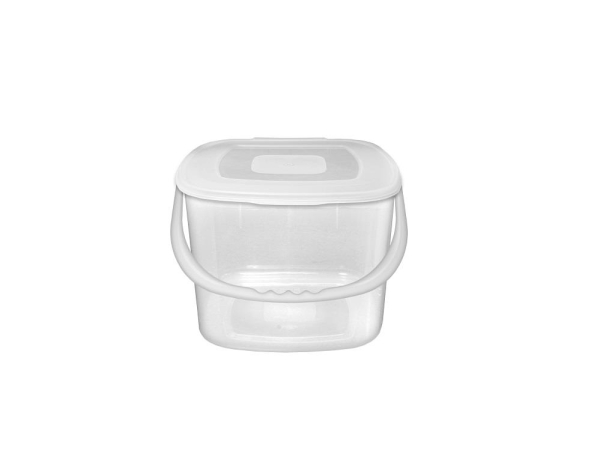 6 Litre storage box with Handle Clear