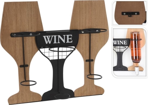 WINE RACK METAL 39X11X35CM