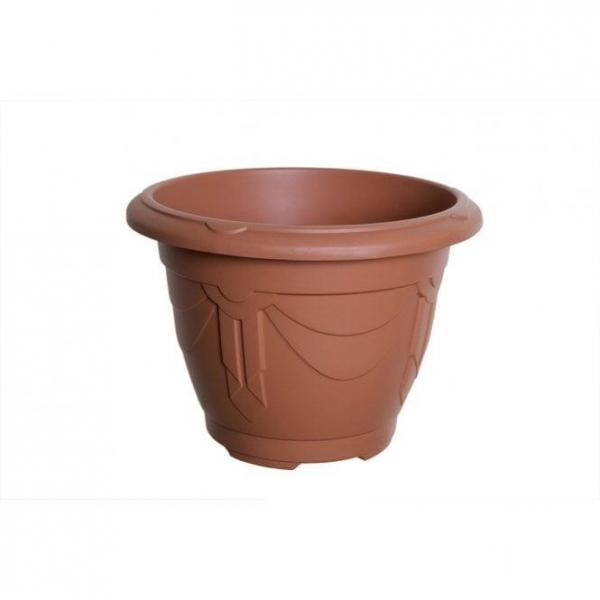 Whitefurze Round Venetian Terracotta Brown Planter 33cm