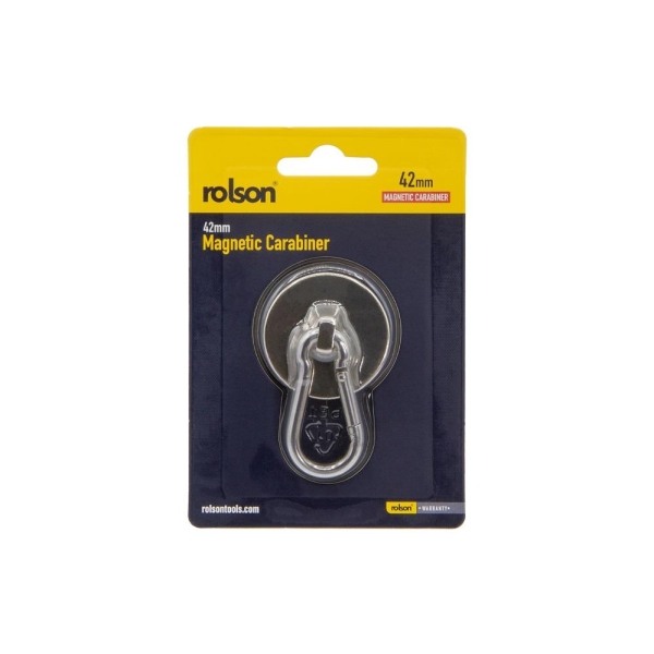 42mm Magnetic Carabiner 63kg Weight Capacity Quick Clip Durable Metal Hook