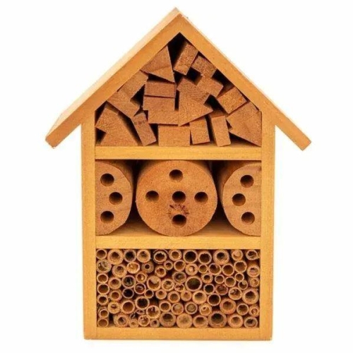 Wildlife Insect House Eco Friendly Garden Pest Control Wooden Habitat 3 Chambers