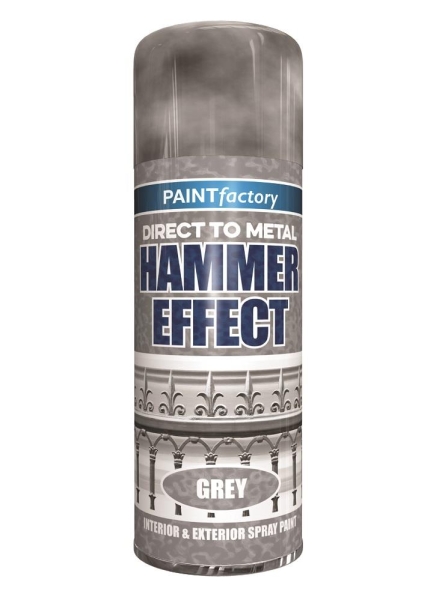 PF Hammer Effect Spray Paint Grey 400ml Aerosol