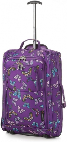 Light Weight Shopping and Travelling Purple Butterfly Colour Trolley Bag