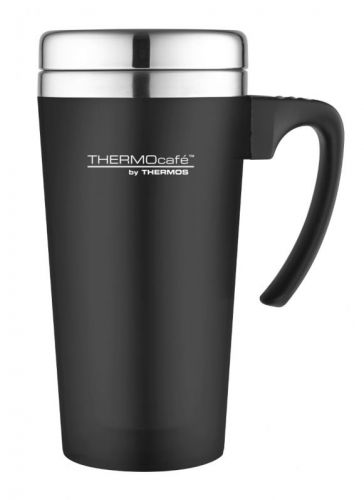 Genuine Thermos ThermoCafe Zest Black Hot and Cold Stainless Steel Travel Mug 420ml