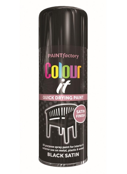 PF Colour IT Spray Satin Black 400ml