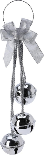 Silver Doorhanger Bells 44.5cm Elegant Polypropylene Holiday Decor