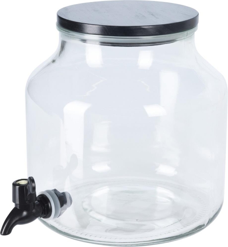 5200ml Clear Glass Beverage Dispenser With Spigot Elegant Design Party Use