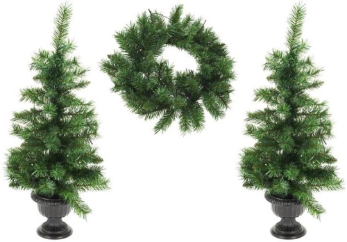 XMAS TREE WITH LED SET OF 3PCS