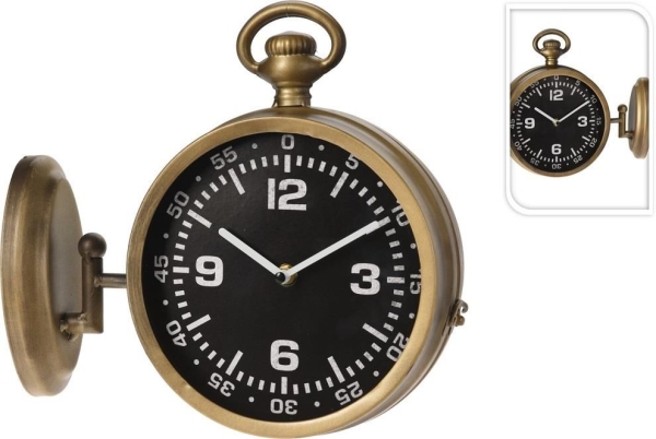 WALL CLOCK METAL DOUBLE SIDE