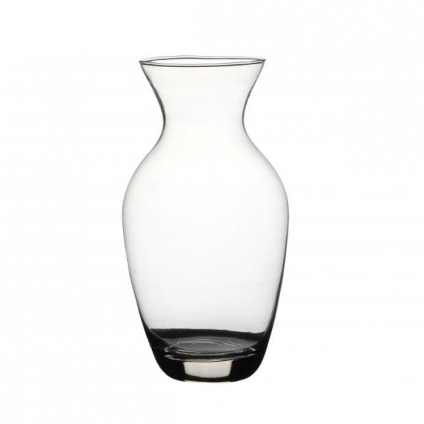 Elegant 26cm Clear Glass Flower Vase Medium Size for Indoor Use Durable