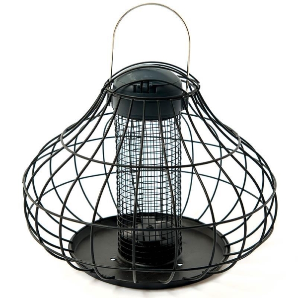 Squirrel Resistant Peanut Feeder, Black, Metal