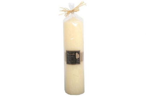 34X9Cm Hand Crafted Church Wax Pillar Candle White
