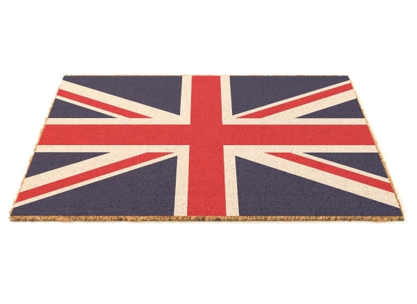 Union Jack Coir Door Mat 60x40 Flag Design Durable Rubber Backing Indoor Outdoor