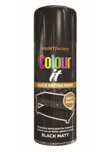 PF Colour IT Spray Matt Black 400ml