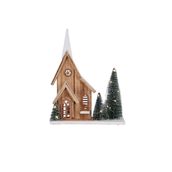 34cm LED Christmas House Decoration Battery Operated Festive Holiday Decor