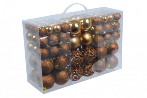 100pcs Christmas Tree Baubles Glitter Xmas Decoration Balls Shatterproof