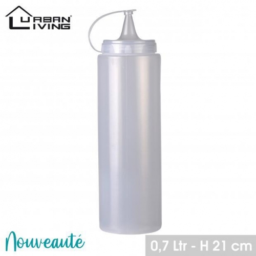 Sauce Dispenser Bottle Plastic Transparent 700ml