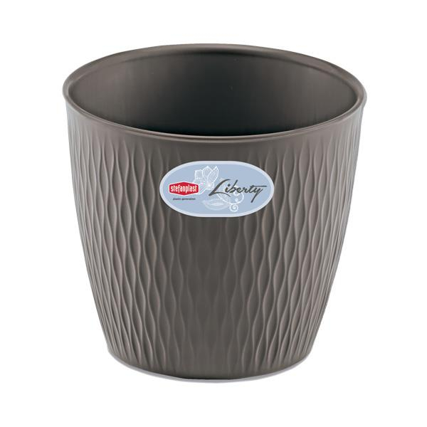 Liberty Pot 30cm Quartz Grey Elegant Plastic Pot for Indoor Outdoor Use 14.2L