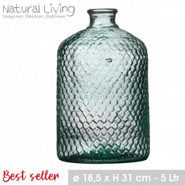 Sarena Vase in Recycled Glass 5L