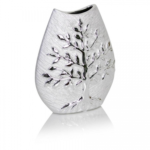 Silver Vase Tree of Life Ornament Decorative