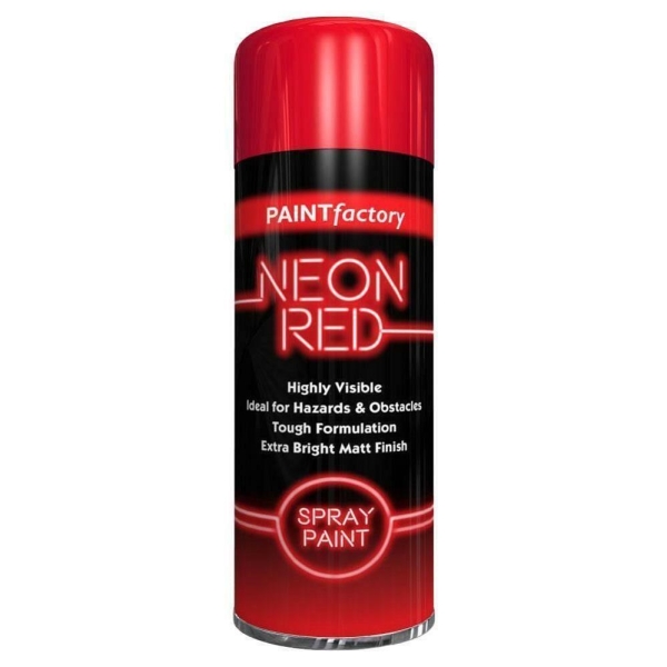 PF Spray Paint Neon Red 200ml Aerosol