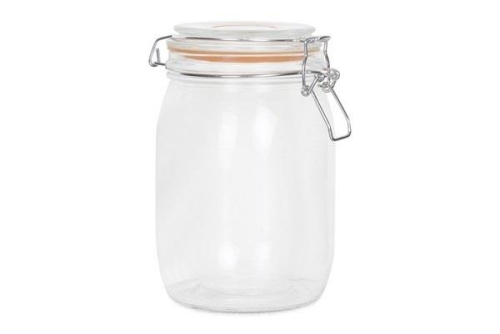 Glass Clipseal Storage Jar 750ml Round Airtight Seal Durable Kitchen Container