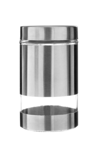 1000ml Stainless Steel and Glass Storage Jar Airtight Kitchen Pantry Container