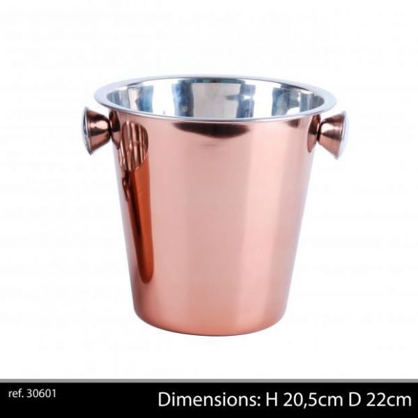Rose Gold Champagne Bucket  H20,5 D22 Cm