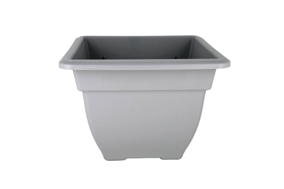 38cm Square Bell Planter - Grey