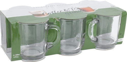 Coffee Tea Glass Set 6PCs 240ml