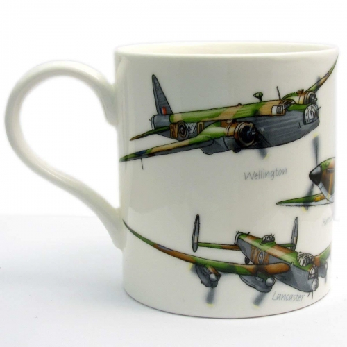 Classic Planes Fine China Coffee Tea Mug