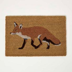 Coir Door Mat 60 x 40cm Fox Design Durable Non Slip Outdoor Indoor Use Rug